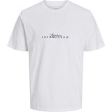 Jack & Jones Jack&jones Varenna Branding Crew Neck Erkek Beyaz Yuvarlak Yaka Tişört
