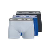 JACK & JONES Jacleo Solid Trunks 3'lü Paket Boxer, L, 12279497, Chambray Blue Pack:Surf the Web - Navy Blazer, Erkek