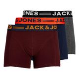 JACK & JONES Jaclıchfıeld 3'lü Paket Boxer, S, 12113943, Çok Renkli, erkek