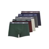 JACK & JONES Jacoliver 5'li Paket Boxer, M, 12165348, Dark Grey Melange Detail:Sea Moss - Port royal - Navy blazer -Light grey melange, Erkek