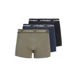 Jack & Jones JACSOHO Solid Pamuklu Erkek Boxer 3'lü Paket, Lacivert, M Beden