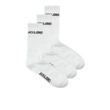 JACK & JONES Jakmelvin Tenis 3'lü Paket NOOS Çorap, Erkek, Tek Beden, Beyaz