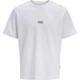 Jack & Jones Jcobreeze Front Print Tee Ss Crew Erkek T-Shirt - Beyaz - L
