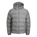 JACK & JONES JCOELEMENTS PU PUFFER Erkek Mont Ceket, Koyu Gri, M
