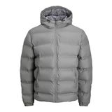 JACK & JONES JCOELEMENTS PU PUFFER Erkek Mont Ceket, Koyu Gri, S