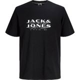 Jack & Jones Jcofusıon Jj Brandıng Tee Ss Crew Neck Siyah Erkek T-Shirt 12289880 - M