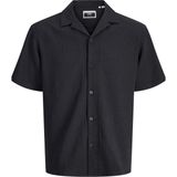 Jack & Jones Jcofusıon Performance Resort Erkek Kısa Kollu Yazlık Gömlek - Siyah - XL