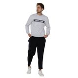 JACK & JONES JCOMINDER SWEAT CREW NECK KA Erkek Sweatshirt, White Melange, M