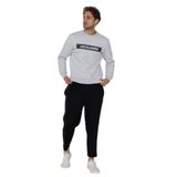 JACK & JONES JCOMINDER SWEAT CREW NECK KA Erkek Sweatshirt, White Melange, XL