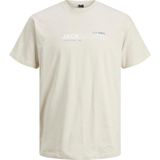Jack & Jones Jcomono Vısıon Tee Ss Crew Neck Ln Beyaz Erkek T-Shirt 12215655-Moonb - Bej - XL