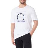 JACK & JONES Jcoocean Tee Ss Crew Neck FST erkek tişörtü, Beyaz, XXL