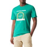 JACK & JONES Jcoocean Tee Ss Crew Neck FST erkek tişörtü, yeşil, XL