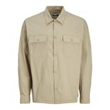 JACK & JONES JCOOUTDOOR OVERSHIRT LS Erkek Gömlek, Koyu Bej, S