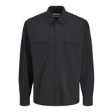 JACK & JONES JCOOUTDOOR OVERSHIRT LS Erkek Gömlek, Siyah, S