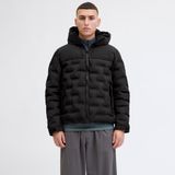 JACK & JONES Jcopoint Heat Quilted Puffer erkek montu, Siyah, S