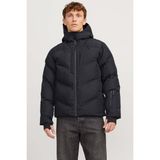 Jack & Jones JCOSLAY HEAT QUILTED PUFF Siyah Erkek Mont - 2XL
