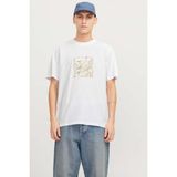Jack & Jones JCOTARMAC CAMO FRONT TEE Beyaz Erkek Kısa Kol T-Shirt