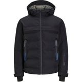 Jack & Jones Jcotarwin Puffer Siyah Erkek Mont Uzun Kol Günlük Kullanım İçin Kapüşonlu - XL