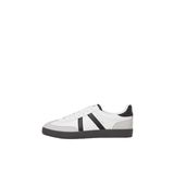 JACK & JONES Jfwmambo Pu Special Noos erkek spor ayakkabısı, Parlak beyaz detay antrasit, 45 EU