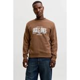 Jack & Jones Jjaero Erkek Sweatshirt - L - Kahverengi