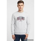 Jack & Jones Jjaero Erkek Sweatshirt - M - Beyaz