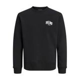 Jack & Jones JJAERO SWEAT CREW NECK Sweatshirt, XXL, 12298492, Black Detail:Small print, erkek