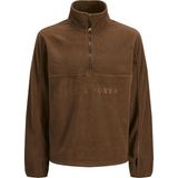Jack & Jones Jjalpes Erkek Polar Mont Kahverengi Hakim Yaka Orta Kalınlık Fleece Ceket - XL