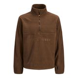 Jack Jones Jjalpes Half Zıp Fleece Jacket Aw25 Erkek Kahverengi Mont 12284828-15