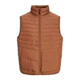 JACK & JONES Jjben Kare Vücut Isıtıcı Erkek Yelek, Bisque Mocha/Detay: Engelleme, S