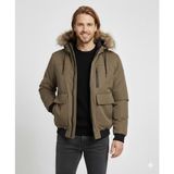 Jack & Jones Jjcharlıe Detachable Faux Fur Bomber Erkek Mont Elmwood 12279474 - Çok Renkli