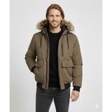 Jack & Jones JJCHARLIE DETACHABLE FAUX FUR BOMBER Erkek Mont Elmwood 12279474 Elmwood