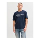 Jack & Jones Jjdevın Daytona Prınt Tee Lacivert Erkek T-Shirt 12290173