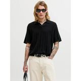 Jack & Jones Jjebradley Knit Split Neck Ss Sn Erkek T-Shirt - Siyah - 2XL