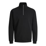 JACK & JONES JJEBRADLEY SWEAT HALF ZIP NOOS Sweatshirt, L, 12250747, Siyah, erkek