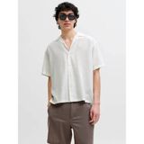 Jack & Jones Jjebreeze Lınen Blend Resort Shırt Ss Sn Erkek Gömlek 12288594 - XL - Beyaz