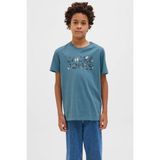 Jack & Jones Jjebryan Corp Logo Tee Mavi Erkek Çocuk Kısa Kol T-Shirt - 12 Yaş