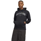 JACK & JONES JJECALEB VARSITY SWEAT HOOD NOOS Erkek Sweatshirt, Siyah, S