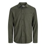 JACK & JONES JJECLASSIC MELANGE SHIRT L/S SN PLS Erkek Gömlek Rosin EU2XL US1L