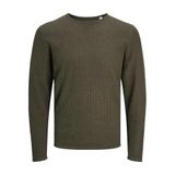JACK & JONES JJECOOPER KNIT CREW NECK NOOS Erkek Kazak, Olive Night, XL