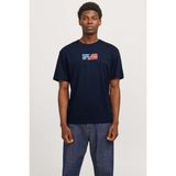Jack & Jones JJECORP GRAPHIC TEE SS O Mavi Erkek Kısa Kol T-Shirt - 2XL - Lacivert