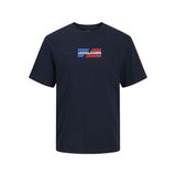 JACK & JONES JJECORP GRAPHIC TEE SS O-NECK NOOS Erkek Tişört, Sky Captain, S