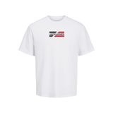 JACK & JONES JJECORP GRAPHIC TEE SS O-NECK NOOS Erkek Tişört, White, XXL