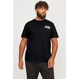 Jack & Jones Jjecorp Logo Erkek Büyük Beden T-Shirt 12158505 Düz Desenli Kısa Kol Günlük Kullanım - Siyah - 7XL