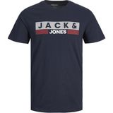 Jack & Jones Jjecorp Logo Erkek Tişört 12158505 Kısa Kol Günlük Stil Lacivert Renk Büyük Beden - 8XL