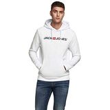 JACK & JONES JJECORP OLD LOGO SWEAT HOOD NOOS Erkek Kapüşonlu Sweatshirt, Beyaz, XXL