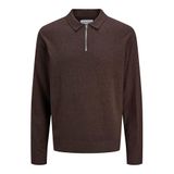 JACK & JONES JJEEMIL KNIT POLO HALF ZIP LS NOOS Erkek Triko/Kazak Mulch Detail:TWIST XXL