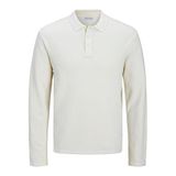 JACK & JONES JJEGEORGE KNIT POLO LS SN Erkek Triko/Kazak Cloud Dancer XL