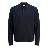 JACK & JONES JJEGEORGE KNIT POLO LS SN Erkek Triko/Kazak Navy Blazer XL