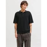 Jack & Jones Jjegeorge Knit Polo Ss Sn Erkek T-Shirt - Siyah - XL