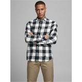 Jack & Jones Jjegıngham Twill Shirt L/s Noos Erkek Gömlek - 12181602 Whisper White